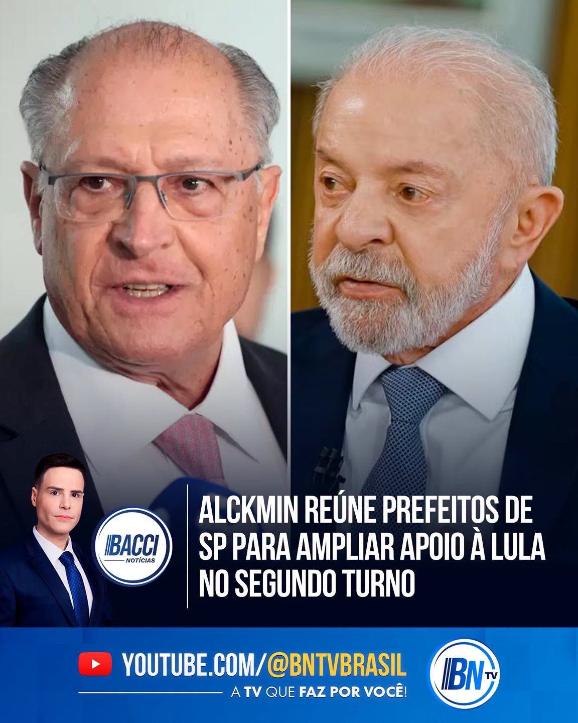 ALCKMIN REÚNE PREFEITOS DE SP PARA AMPLIAR  APOIO À  LULA  NO SEGUNDO TURNO