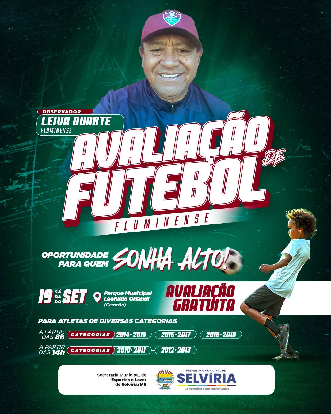 Selvíria recebe avaliação gratuita do Fluminense neste sábado em busca de novos talentos