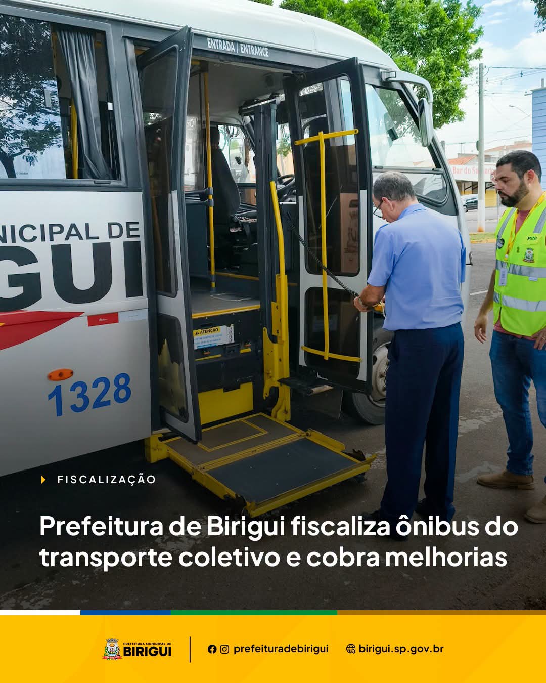 Prefeitura de Birigui fiscaliza ônibus do transporte coletivo e cobra melhorias 