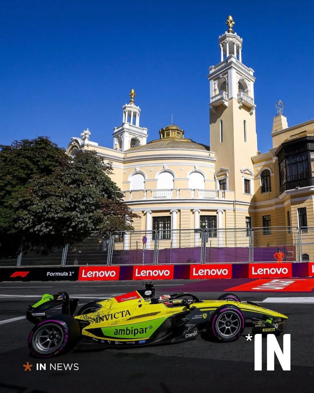 Rafael Câmara vence em Baku e amplia liderança na reta final da F2