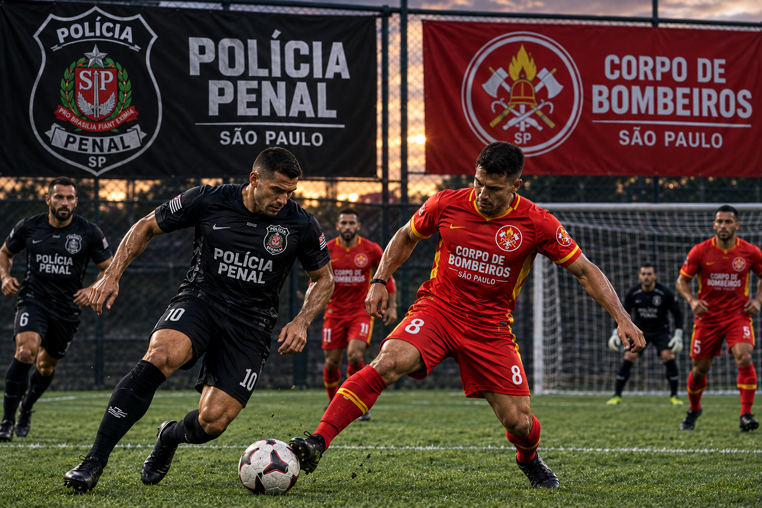 Em Andradina Campeonato Society: Polícia Penal versus Corpo de Bombeiros 