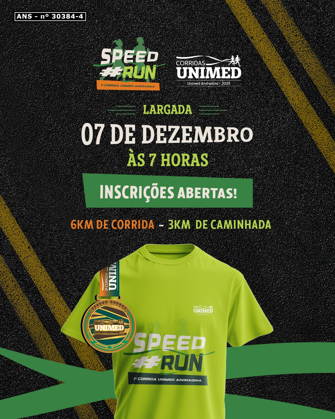 Unimed Andradina anuncia sua 1ª corrida de rua: Speed#Run será em dezembro!