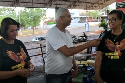 Projeto Amigos do Bem realizou arrecadação de alimentos para entidades filantrópicas de Andradina