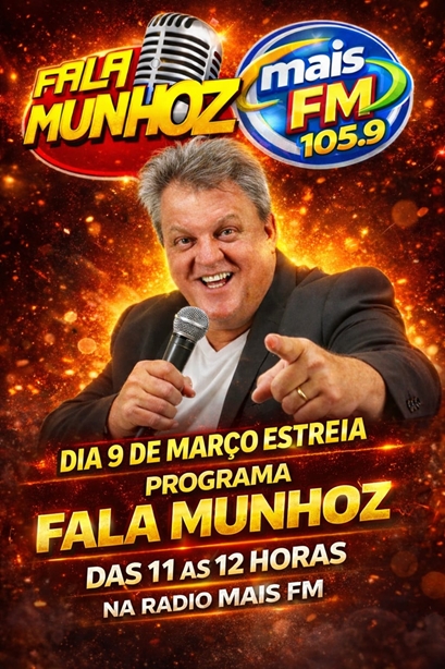 Fala Munhoz é nova atração da rádio Mais FM 105,9 em Andradina