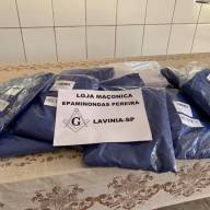 Loja Maçônica Epaminondas Pereira doa tolhas de rosto e lençol de solteiro ao Asilo de Lavínia