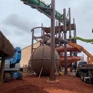 Primeiro toboágua esfera do Brasil está chegando no Parque Acqualinda de Andradina