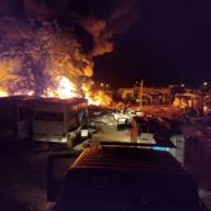 5º GBM atende Ocorrência de Incêndio em pátio de ônibus da empresa Viação São Luiz em Três Lagoas