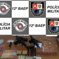 BAEP de Araçatuba captura foragido da justiça da Bahia com pistolas, munições, documento falso e dinheiro em dólares, euros, guarani e reais