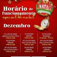 Comércio de Andradina funcionará em horário especial de Natal