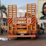 Outra tragédia: Mulher em bicicleta elétrica morre ao ser atropelada e esmagada por carreta em Três Lagoas