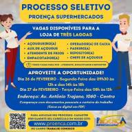 Oportunidade no Supermercado Proença em Três Lagoas