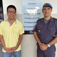 Vereador Coronel Akira de Pereira Barreto fez reunião com o comando do 28º BPM/I de Andradina