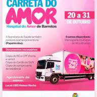 CARRETA DA MAMOGRAFIA do Hospital de Amor estará em Guaraçaí a partir de segunda-feira