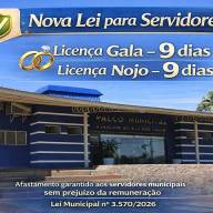 Nova lei garante licença de 9 dias para casamento e luto a servidores municipais de Castilho