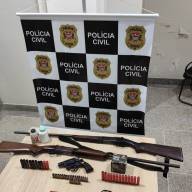 Polícia Civil de Nova Independência prendeu morador com 03 armas de fogo e munições 