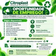CITROPLAST DE ANDRADINA TEM VÁRIAS VAGAS DE EMPREGO NO MULTIRÃO 