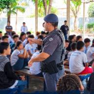 Polícia Militar participa de palestra educativa na escola Armel Miranda, em Castilho
